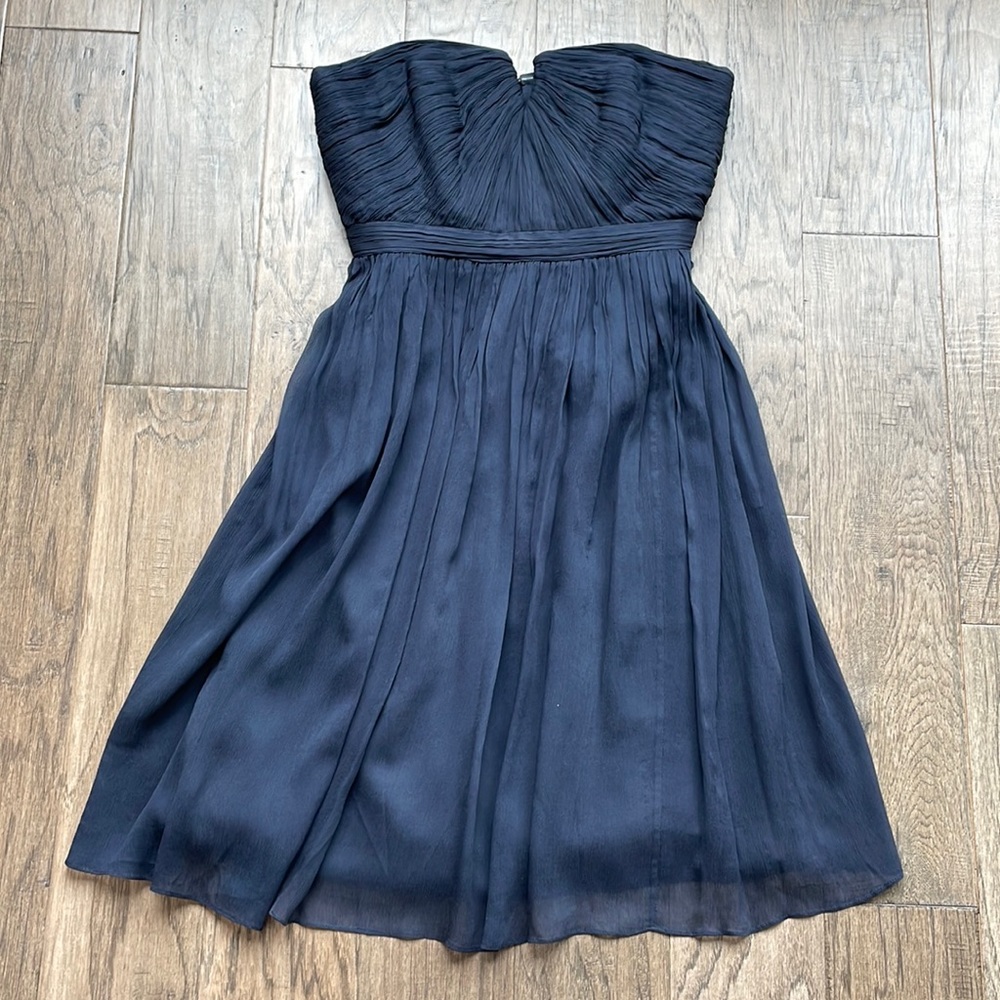 J. Crew Navy Crape Occasions/Bridesmaid Dress